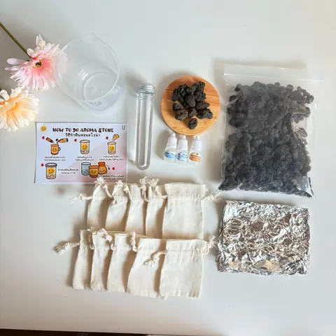 สินค้าใหม่!!! พร้อมส่งเซตทำถุงหินหอมสำหรับงาน workshop/ธุรกิจ/ของชำร่วย 10ชิ้น/ชุด