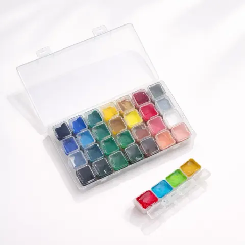 สินค้าใหม่!!! สีอะคลิลิค 28 สี สำหรับงานดินปั้น งานdiy(แถมพู่กัน)